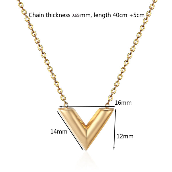 Lovely V Pendant Necklace
