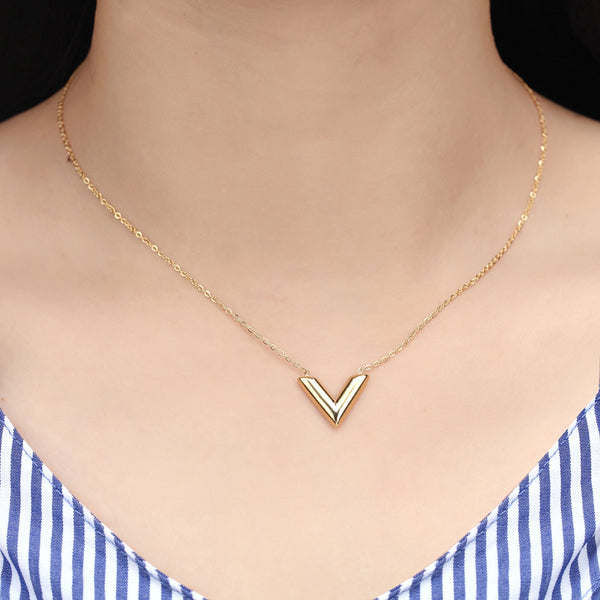 Lovely V Pendant Necklace