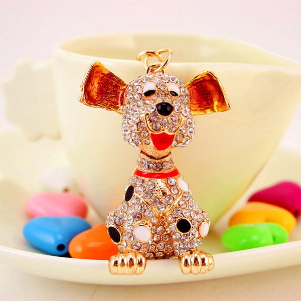 Bling Puppy Keychain