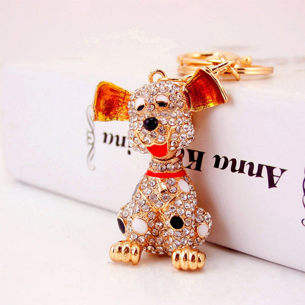 Bling Puppy Keychain