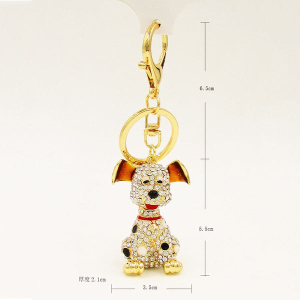 Bling Puppy Keychain