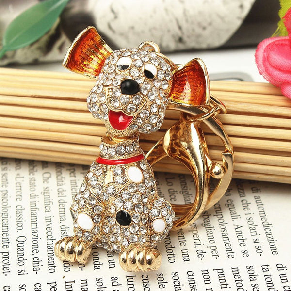 Bling Puppy Keychain