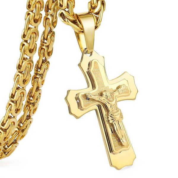 Multilayer Cross Pendant Necklace