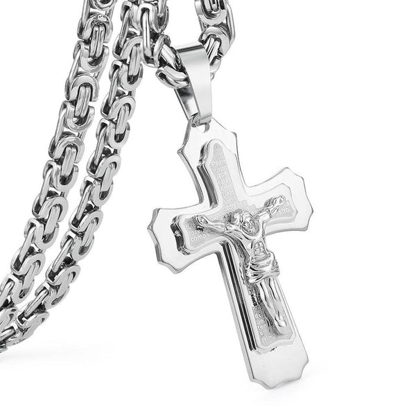 Multilayer Cross Pendant Necklace