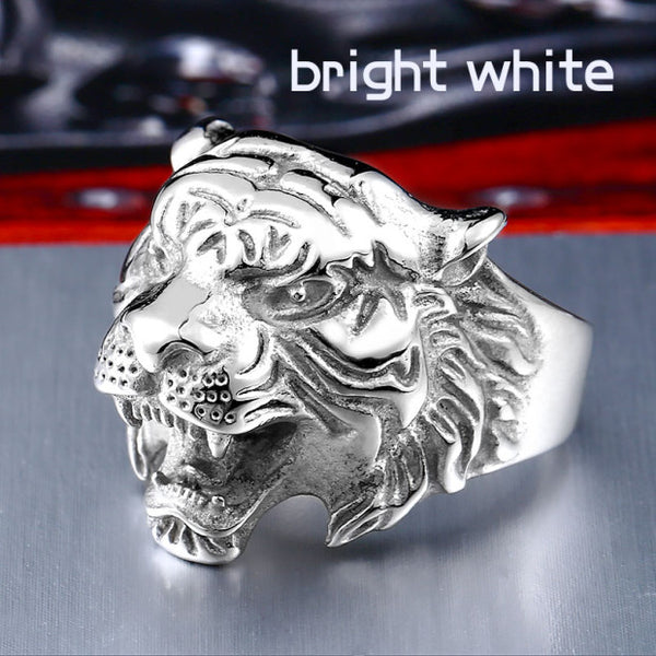 Fighting Tiger Head Ring